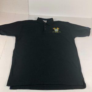Disney World Shirt Men's Large Black Polo 50th The Happiest Celebration On Earth